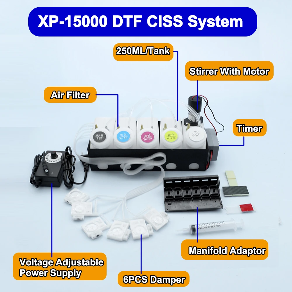 Dtf Powder Shaker - Système d'encre CISS DTF XP-15000 avec