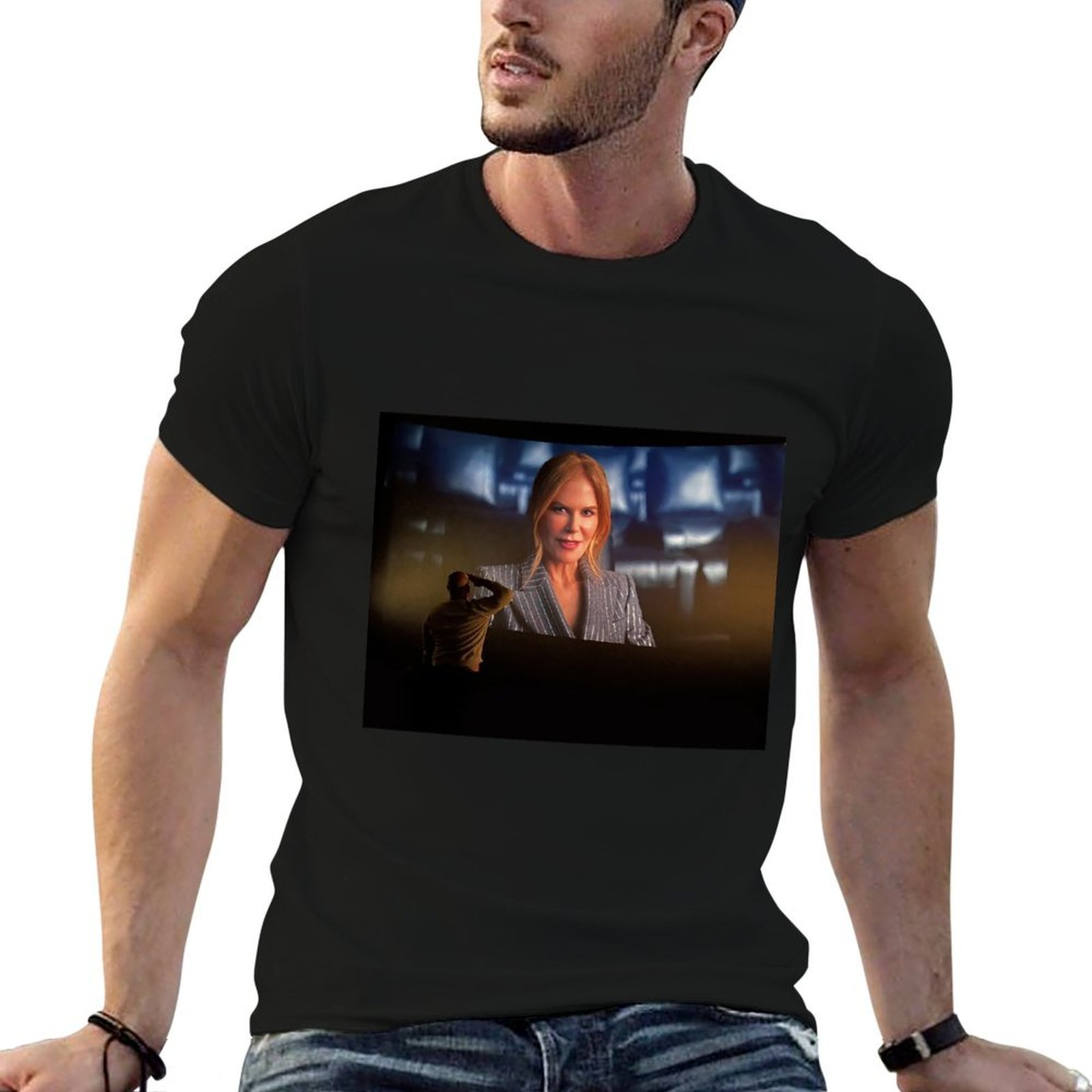 Commercial Printing And Graphics - Homme saluant Nicole Kidman, t-shirt publicitaire