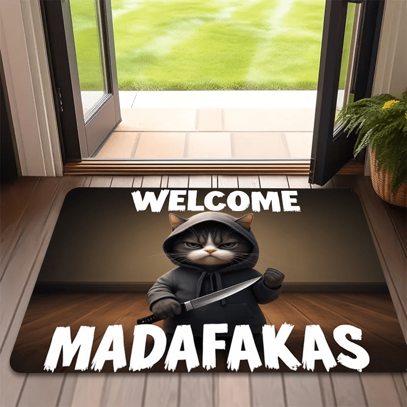 Commercial Printing And Graphics - Tapis de porte en flanelle antidérapant