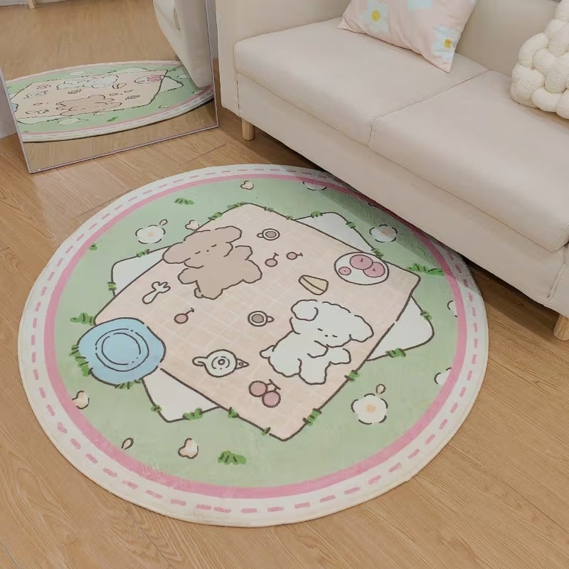 Tapis rond imprimé lapin et ou - Commercial Printing Machine avis et prix